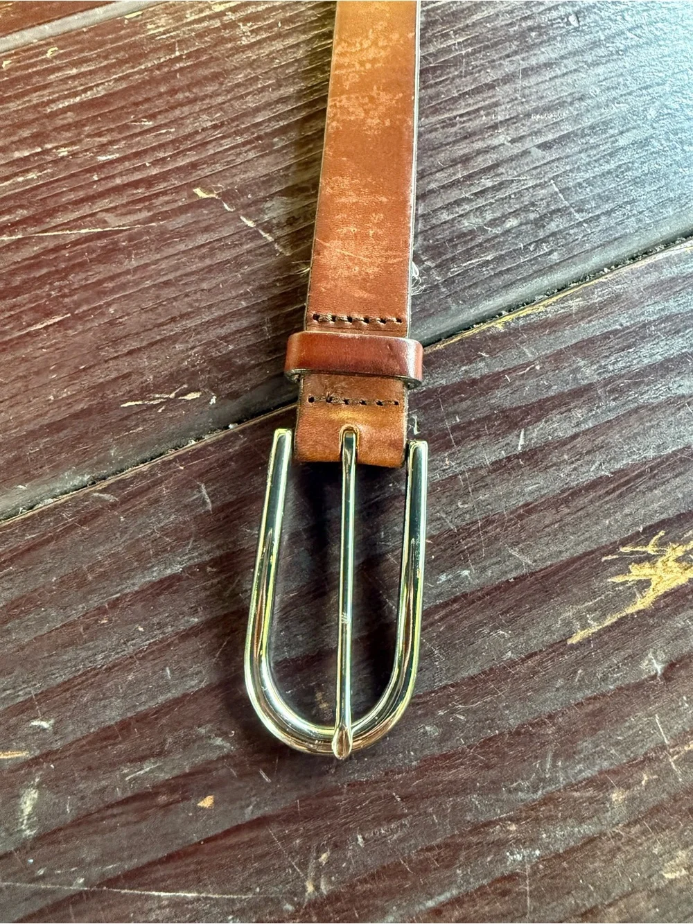 Mens Banana Republic Brown Leather Belt Size 39